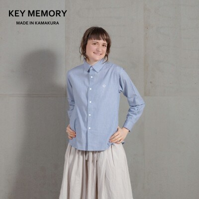 【KEYMEMORY鎌倉】スナップボタンシャツ STRIPE　サイズ0