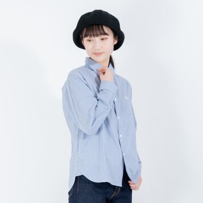 【KEYMEMORY鎌倉】スナップボタンシャツ STRIPE　サイズ0