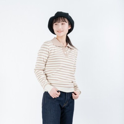 【KEYMEMORY鎌倉】カラーマリンニット BEIGE