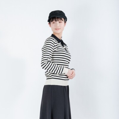 【KEYMEMORY鎌倉】カラーマリンニット BLACK
