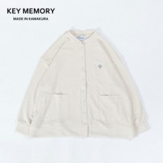 【KEYMEMORY鎌倉】ドットスウェットカーデガン IVORY