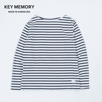 【KEYMEMORY鎌倉】ボーダー長袖Tシャツ WHITE×NAVY　サイズ1