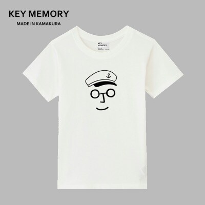 【KEYMEMORY鎌倉】セーラー帽イラストTシャツ WHITE サイズ1