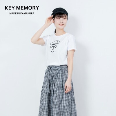 【KEYMEMORY鎌倉】セーラー帽イラストTシャツ WHITE サイズ1