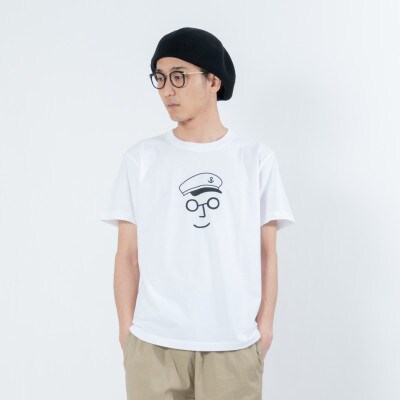 【KEYMEMORY鎌倉】セーラー帽イラストTシャツ WHITE サイズ3