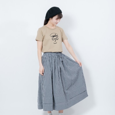 【KEYMEMORY鎌倉】セーラー帽イラストTシャツ BEIGE　サイズ0