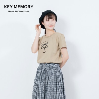 【KEYMEMORY鎌倉】セーラー帽イラストTシャツ BEIGE　サイズ1