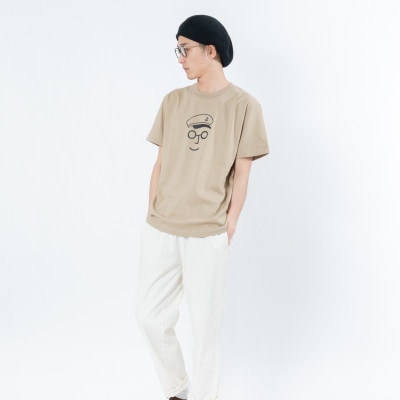 【KEYMEMORY鎌倉】セーラー帽イラストTシャツ BEIGE　サイズ2