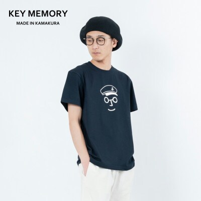 【KEYMEMORY鎌倉】セーラー帽イラストTシャツ NAVY　サイズ1