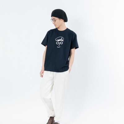 【KEYMEMORY鎌倉】セーラー帽イラストTシャツ NAVY　サイズ1