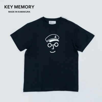 【KEYMEMORY鎌倉】セーラー帽イラストTシャツ NAVY　サイズ2