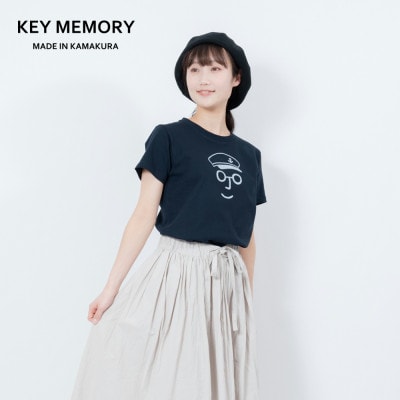 【KEYMEMORY鎌倉】セーラー帽イラストTシャツ NAVY　サイズ2