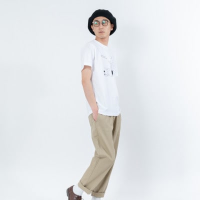 【KEYMEMORY鎌倉】Sea heartイラストTシャツ WHITE　サイズ1