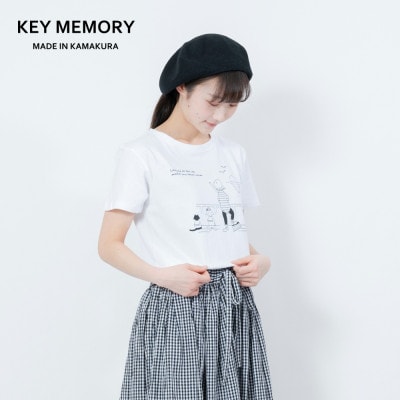 【KEYMEMORY鎌倉】Sea heartイラストTシャツ WHITE　サイズ2
