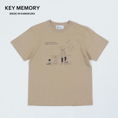 【KEYMEMORY鎌倉】Sea heartイラストTシャツ BEIGE　サイズ1