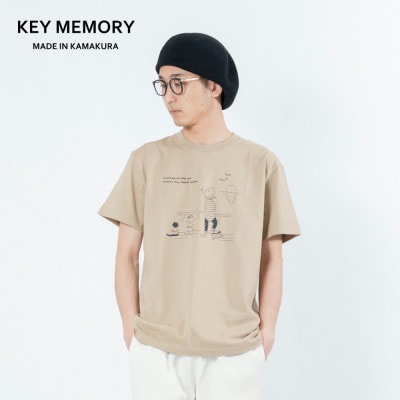【KEYMEMORY鎌倉】Sea heartイラストTシャツ BEIGE　サイズ1