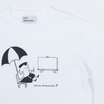 【KEYMEMORY鎌倉】GrenouilleイラストTシャツ WHITE　サイズ0