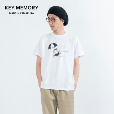 【KEYMEMORY鎌倉】GrenouilleイラストTシャツ WHITE　サイズ2