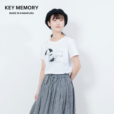 【KEYMEMORY鎌倉】GrenouilleイラストTシャツ WHITE　サイズ2