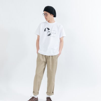 【KEYMEMORY鎌倉】GrenouilleイラストTシャツ WHITE　サイズ2