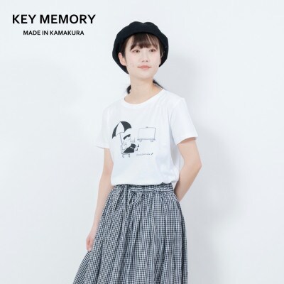 【KEYMEMORY鎌倉】GrenouilleイラストTシャツ WHITE　サイズ3