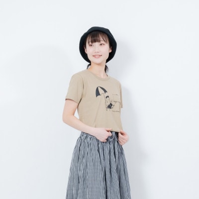 【KEYMEMORY鎌倉】GrenouilleイラストTシャツ BEIGE　サイズ0