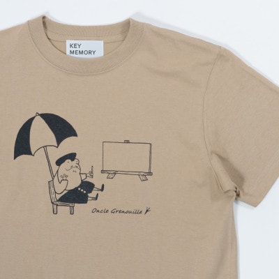 【KEYMEMORY鎌倉】GrenouilleイラストTシャツ BEIGE　サイズ0