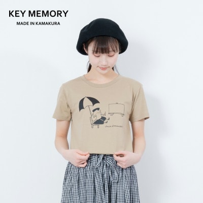 【KEYMEMORY鎌倉】GrenouilleイラストTシャツ BEIGE　サイズ1