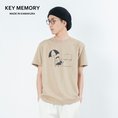 【KEYMEMORY鎌倉】GrenouilleイラストTシャツ BEIGE　サイズ1
