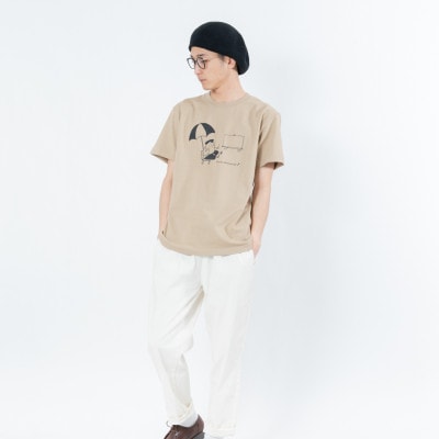 【KEYMEMORY鎌倉】GrenouilleイラストTシャツ BEIGE　サイズ1