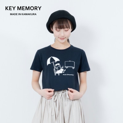 【KEYMEMORY鎌倉】GrenouilleイラストTシャツ NAVY　サイズ0