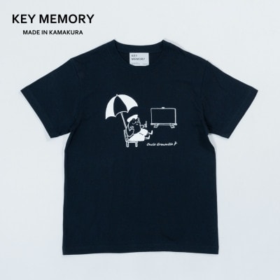 【KEYMEMORY鎌倉】GrenouilleイラストTシャツ NAVY　サイズ0