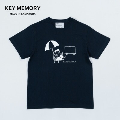 【KEYMEMORY鎌倉】GrenouilleイラストTシャツ NAVY　サイズ2