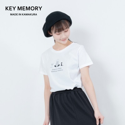 【KEYMEMORY鎌倉】TIMEイラストTシャツ　WHITE　サイズ0
