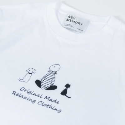 【KEYMEMORY鎌倉】TIMEイラストTシャツ　WHITE　サイズ0
