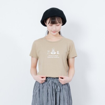 【KEYMEMORY鎌倉】TIMEイラストTシャツ　BEIGE　サイズ0