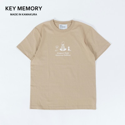 【KEYMEMORY鎌倉】TIMEイラストTシャツ　BEIGE　サイズ1