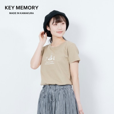 【KEYMEMORY鎌倉】TIMEイラストTシャツ　BEIGE　サイズ1