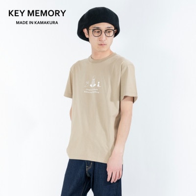 【KEYMEMORY鎌倉】TIMEイラストTシャツ　BEIGE　サイズ1