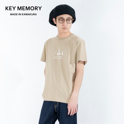 【KEYMEMORY鎌倉】TIMEイラストTシャツ　BEIGE　サイズ2