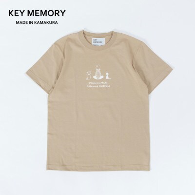 【KEYMEMORY鎌倉】TIMEイラストTシャツ　BEIGE　サイズ2