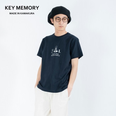 【KEYMEMORY鎌倉】TIMEイラストTシャツ　NAVY　サイズ1