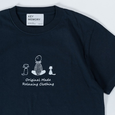 【KEYMEMORY鎌倉】TIMEイラストTシャツ　NAVY　サイズ1