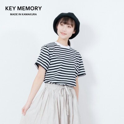 【KEYMEMORY鎌倉】マリン半袖Tシャツ　BLACK　サイズ1