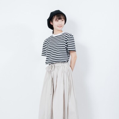 【KEYMEMORY鎌倉】マリン半袖Tシャツ　BLACK　サイズ1