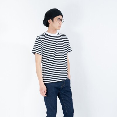 【KEYMEMORY鎌倉】マリン半袖Tシャツ　BLACK　サイズ1