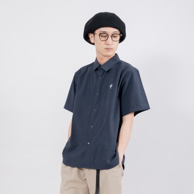 半袖スナップボタンシャツ NAVY　サイズ2