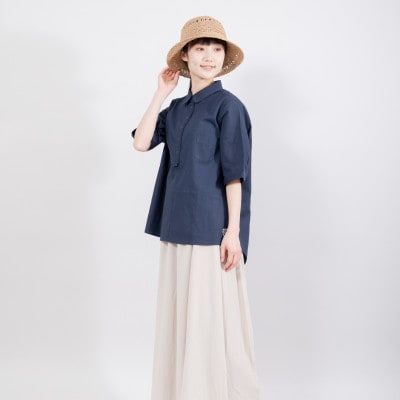 リネンドルマンシャツ NAVY