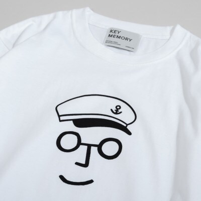 セーラー帽イラストロングTシャツ　WHITE サイズ1