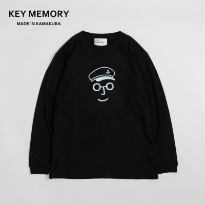 セーラー帽イラストロングTシャツ　BLACK　サイズ0